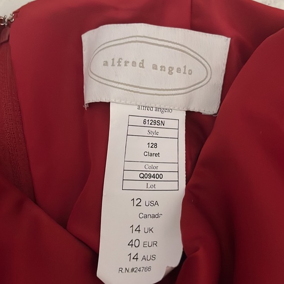Alfred Angelo beautiful strapless red evening dress - Picture 5 of 6